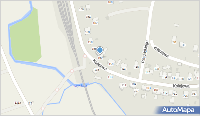 Słomniki, Kolejowa, 152, mapa Słomniki