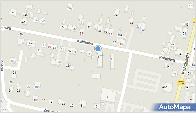 Słomniki, Kolejowa, 3, mapa Słomniki