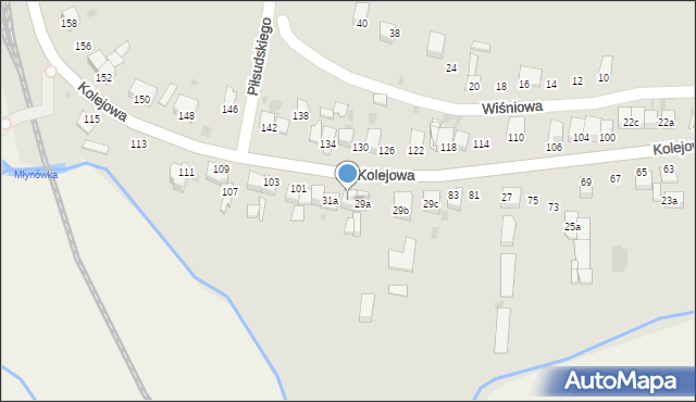 Słomniki, Kolejowa, 31c, mapa Słomniki