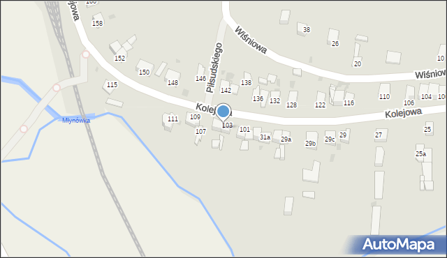 Słomniki, Kolejowa, 33, mapa Słomniki