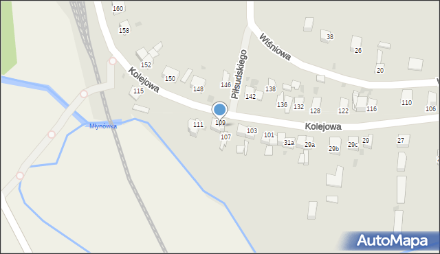 Słomniki, Kolejowa, 39, mapa Słomniki