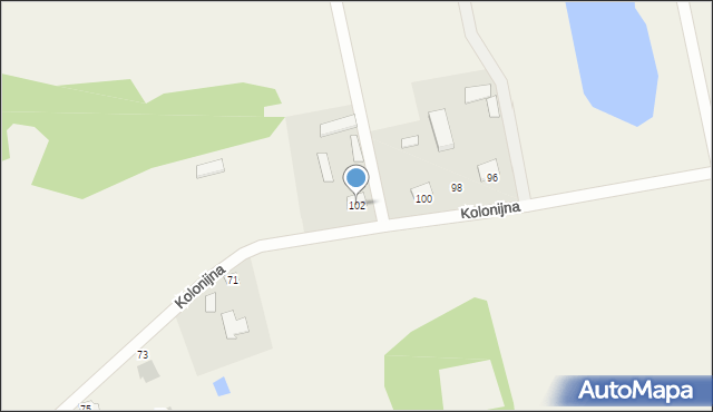 Słopsk, Kolonijna, 102, mapa Słopsk