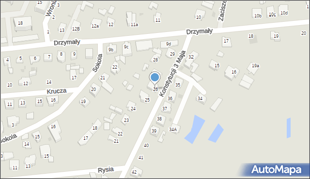 Słubice, Konstytucji 3 Maja, 26, mapa Słubice