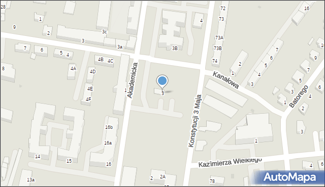 Słubice, Konstytucji 3 Maja, 3, mapa Słubice
