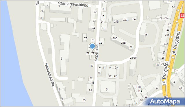 Słubice, Kopernika Mikołaja, 78, mapa Słubice