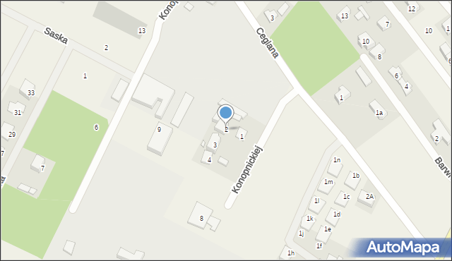 Słupno, Konopnickiej Marii, 2, mapa Słupno