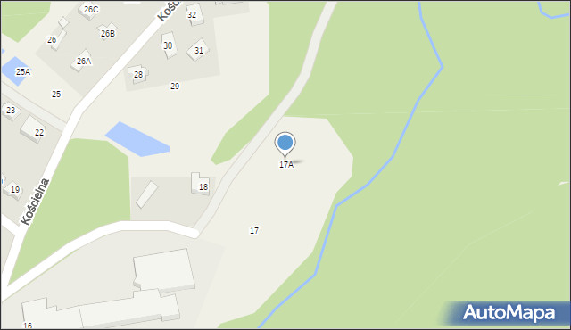 Słupno, Kościelna, 17A, mapa Słupno