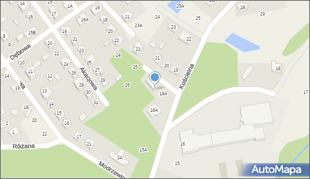 Słupno, Kościelna, 21a, mapa Słupno