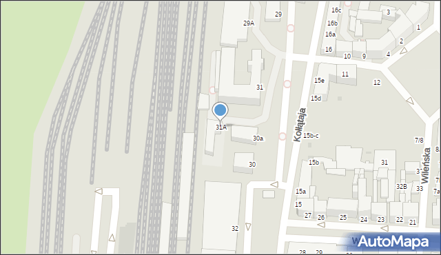 Słupsk, Kołłątaja Hugo, 31A, mapa Słupska
