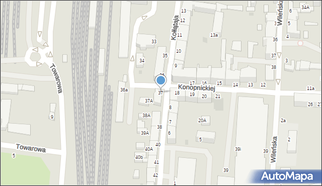 Słupsk, Kołłątaja Hugo, 37, mapa Słupska