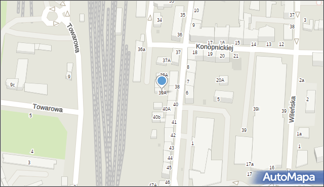 Słupsk, Kołłątaja Hugo, 39A, mapa Słupska