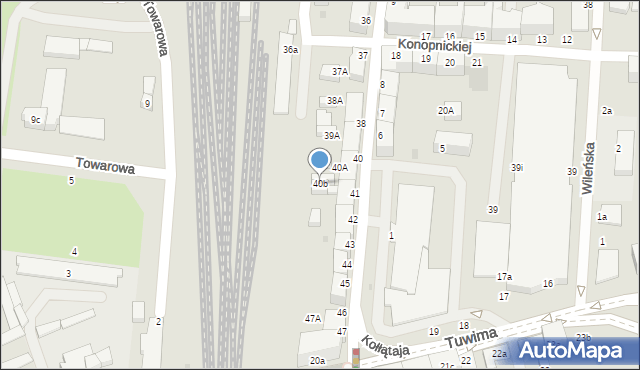 Słupsk, Kołłątaja Hugo, 40b, mapa Słupska