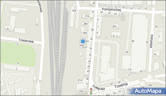 Słupsk, Kołłątaja Hugo, 41A, mapa Słupska