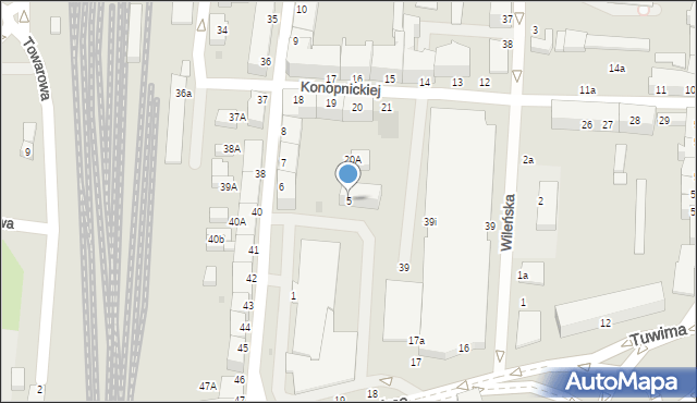 Słupsk, Kołłątaja Hugo, 5, mapa Słupska