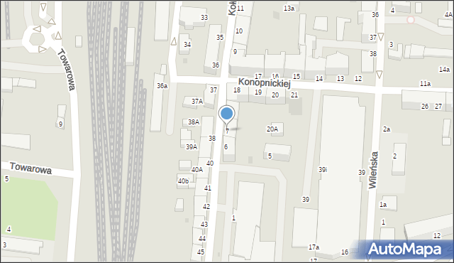 Słupsk, Kołłątaja Hugo, 7, mapa Słupska