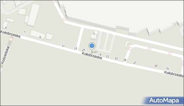 Słupsk, Kołobrzeska, 17, mapa Słupska