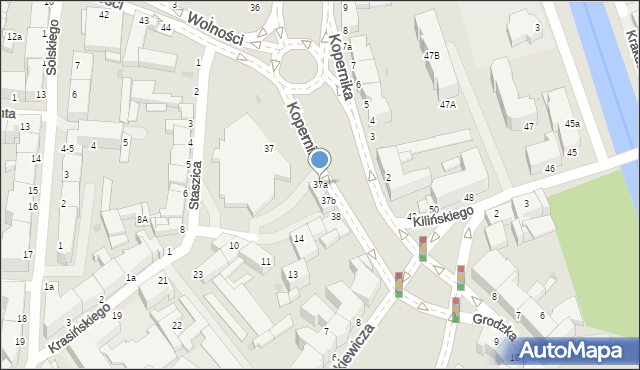 Słupsk, Kopernika Mikołaja, 37a, mapa Słupska