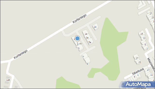 Słupsk, Korfantego Wojciecha, 3, mapa Słupska