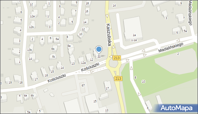 Słupsk, Kościuszki Tadeusza, gen., 11, mapa Słupska