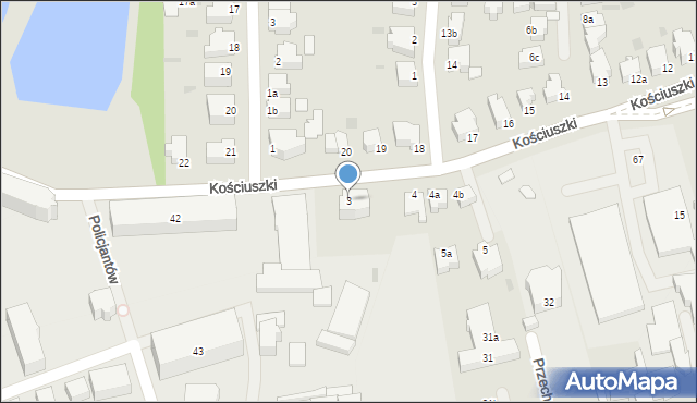 Słupsk, Kościuszki Tadeusza, gen., 3, mapa Słupska
