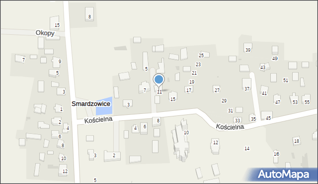 Smardzowice, Kościelna, 11, mapa Smardzowice