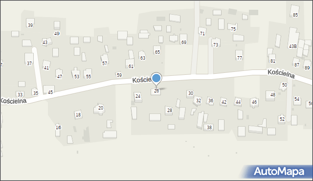 Smardzowice, Kościelna, 26, mapa Smardzowice