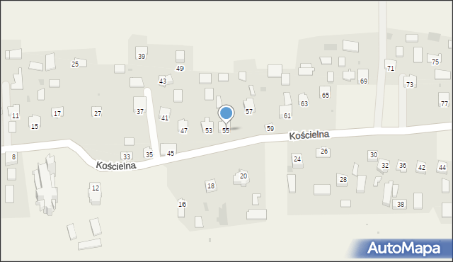 Smardzowice, Kościelna, 55, mapa Smardzowice