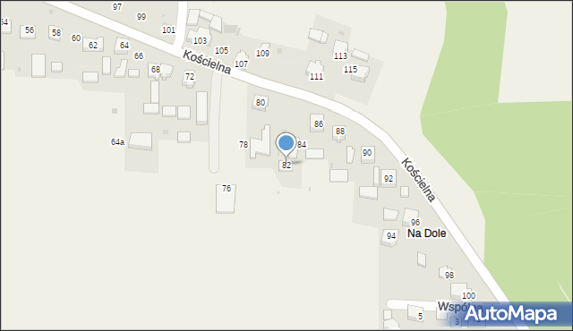 Smardzowice, Kościelna, 82, mapa Smardzowice