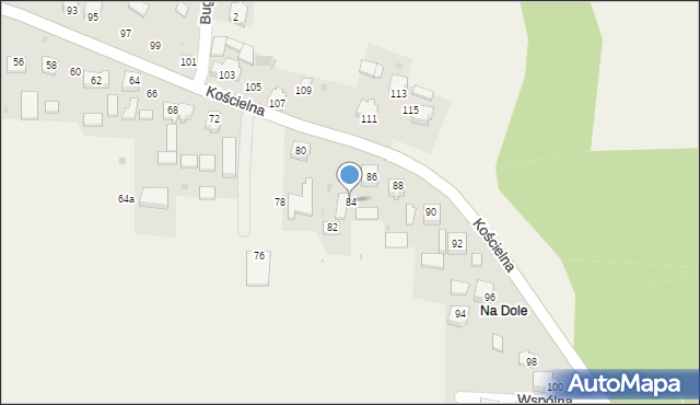 Smardzowice, Kościelna, 84, mapa Smardzowice