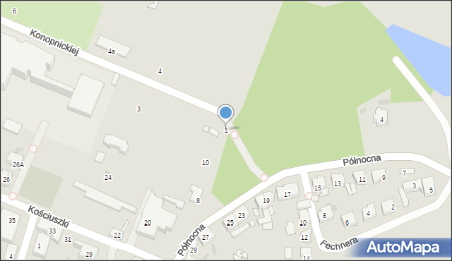 Śmigiel, Konopnickiej Marii, 1, mapa Śmigiel