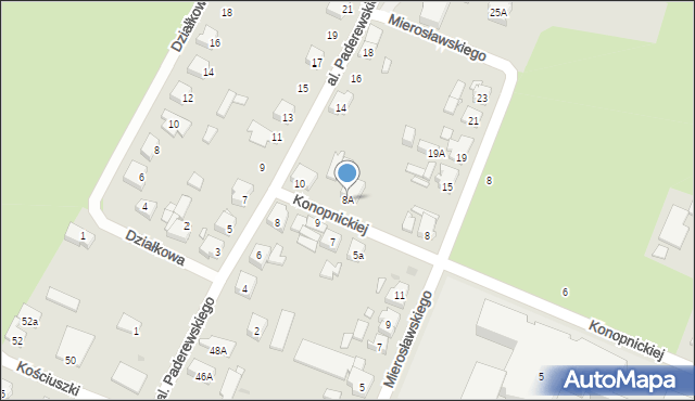 Śmigiel, Konopnickiej Marii, 8A, mapa Śmigiel