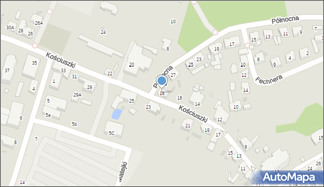 Śmigiel, Kościuszki Tadeusza, gen., 18, mapa Śmigiel