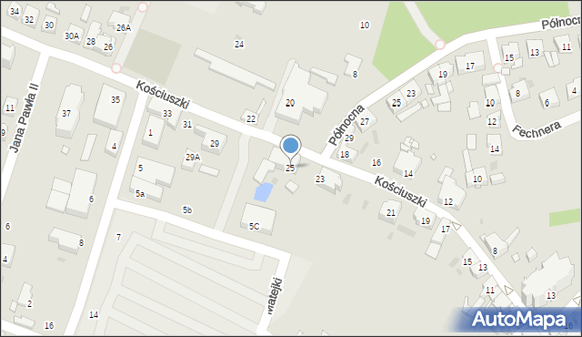 Śmigiel, Kościuszki Tadeusza, gen., 25, mapa Śmigiel
