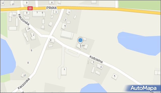 Śmiłowo, Kościelna, 2, mapa Śmiłowo