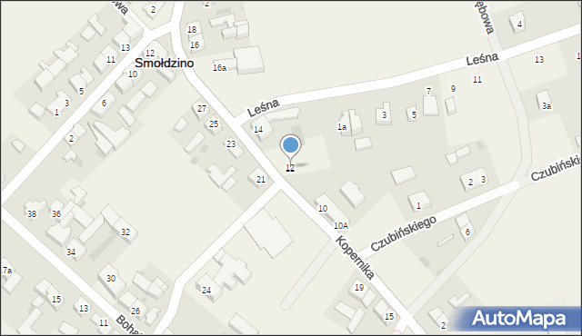 Smołdzino, Kopernika Mikołaja, 12, mapa Smołdzino