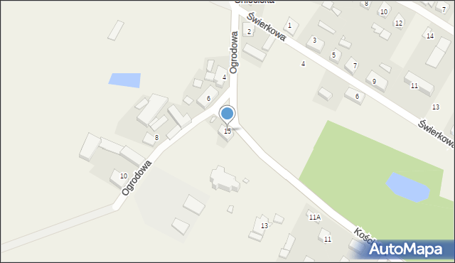 Śnieciska, Kościelna, 15, mapa Śnieciska