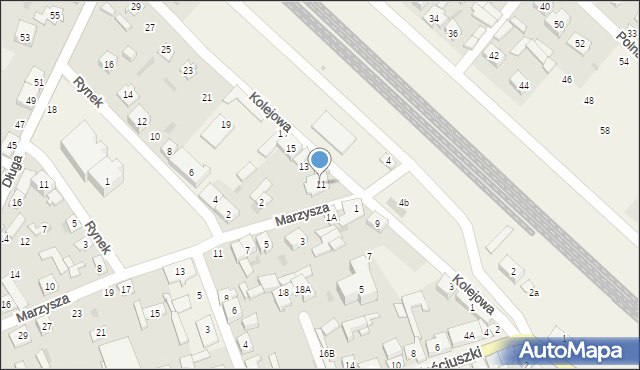 Sobolew, Kolejowa, 11, mapa Sobolew