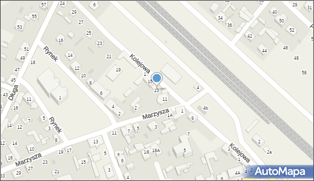 Sobolew, Kolejowa, 13, mapa Sobolew