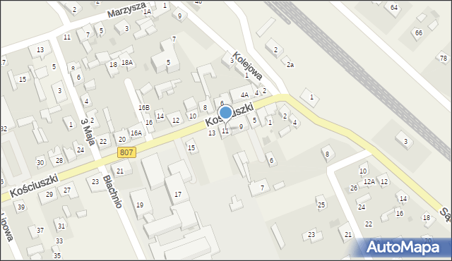 Sobolew, Kościuszki Tadeusza, gen., 11, mapa Sobolew