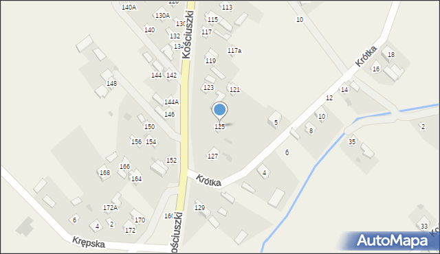 Sobolew, Kościuszki Tadeusza, gen., 125, mapa Sobolew