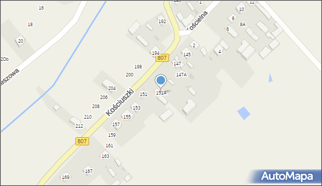 Sobolew, Kościuszki Tadeusza, gen., 151A, mapa Sobolew