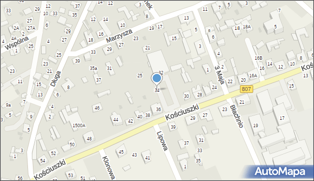 Sobolew, Kościuszki Tadeusza, gen., 34, mapa Sobolew