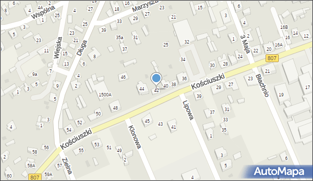 Sobolew, Kościuszki Tadeusza, gen., 42, mapa Sobolew