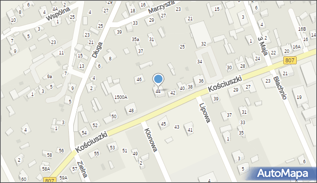 Sobolew, Kościuszki Tadeusza, gen., 44, mapa Sobolew