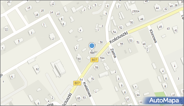 Sobolew, Kościuszki Tadeusza, gen., 58A, mapa Sobolew