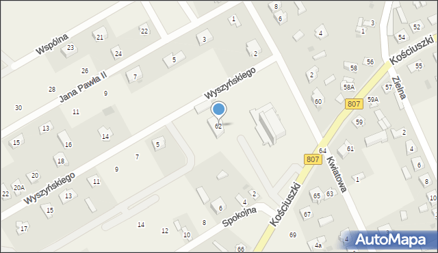 Sobolew, Kościuszki Tadeusza, gen., 62, mapa Sobolew