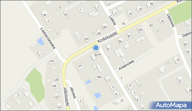 Sobolew, Kościuszki Tadeusza, gen., 93, mapa Sobolew