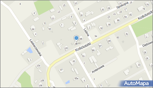 Sobolew, Kościuszki Tadeusza, gen., 98, mapa Sobolew