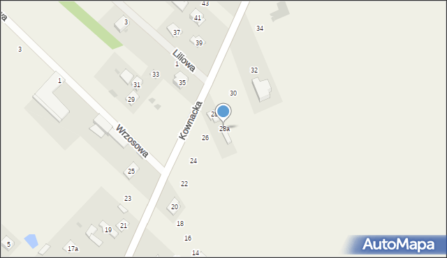 Sobolew, Kownacka, 28a, mapa Sobolew