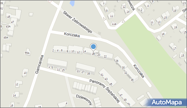 Sobótka, Korczaka Janusza, 18, mapa Sobótka